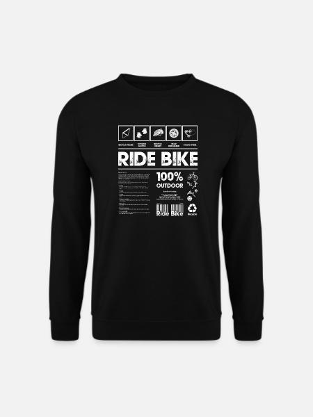 Illustration graphique de cyclisme d’aventure - Sweat-shirt Unisexe - noir