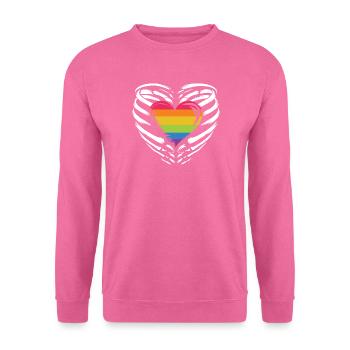 LGBTQ Pride Monat - Regenbogenherz - Unisex Pullover - Pink - Vorne