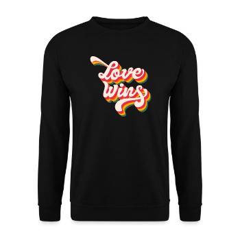 Mois de la fierté LGBTQ - Love Wins - Sweat-shirt Unisexe - noir - Devant - Alina (178cm) & Michal (187cm)