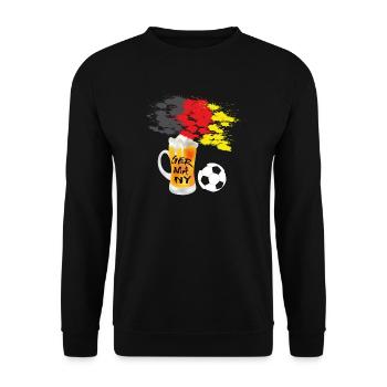 Football Germany - Unisex Sweatshirt - black - Front - Alina (178cm) & Michal (187cm)
