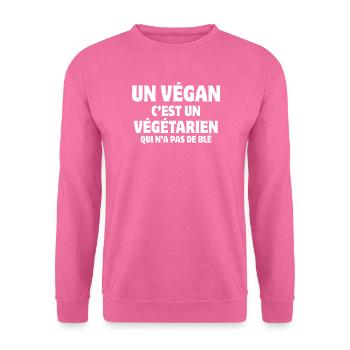 vegan, vegan, vegetarisch, Lebensmittel - Unisex Pullover - Pink - Vorne