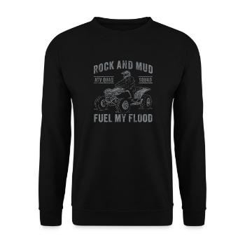 ATV Quad Squad - 4 wheel Off Road - Unisex Sweatshirt - black - Front - Alina (178cm) & Michal (187cm)
