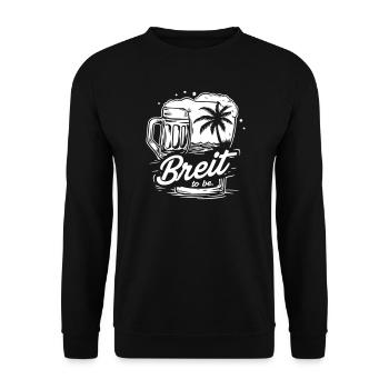 Conception de la mariée « Breit to be » avec chope de bière et palmiers - Sweat-shirt Unisexe - noir - Devant - Alina (178cm) & Michal (187cm)