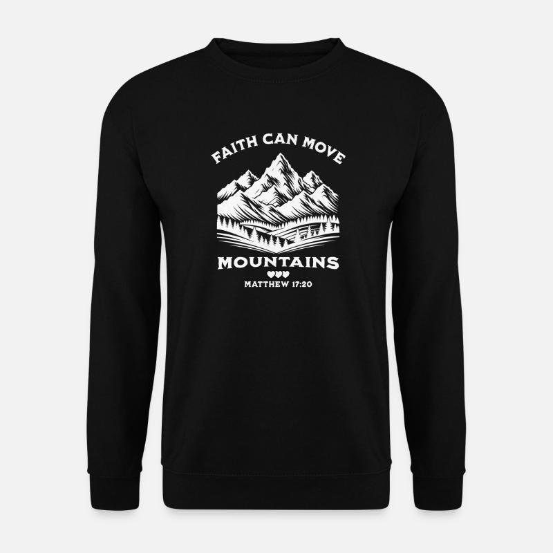 Glauben an Berge Motiv - Unisex Pullover - Schwarz