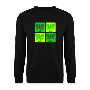 Soldaten Engel Design - Unisex Pullover - Schwarz - Vorne - Alina (178cm) & Michal (187cm)