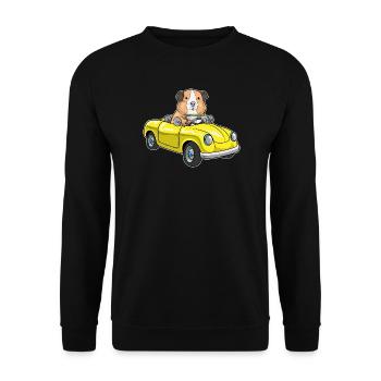 Guinea pig car - Unisex Sweatshirt - black - Front - Alina (178cm) & Michal (187cm)