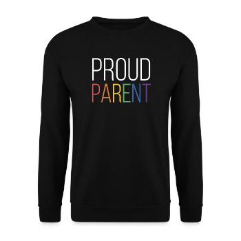 LGBTQ Pride Month - Proud Parent - Unisex Sweatshirt - black - Front - Alina (178cm) & Michal (187cm)