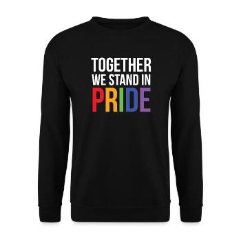LGBTQ Pride Month - Together We Stand in Pride - Unisex Sweatshirt - black - Front - Alina (178cm) & Michal (187cm)