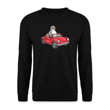 Penguin Car - Unisex Sweatshirt - black - Front - Alina (178cm) & Michal (187cm)