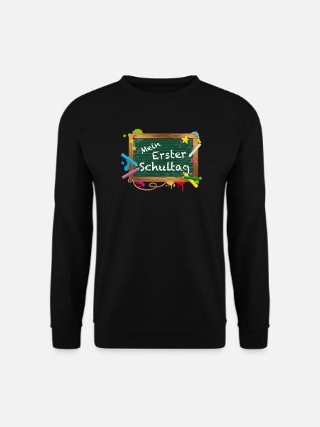 Bunte Schultafel mit fröhlicher Typografie - Unisex Pullover - Schwarz