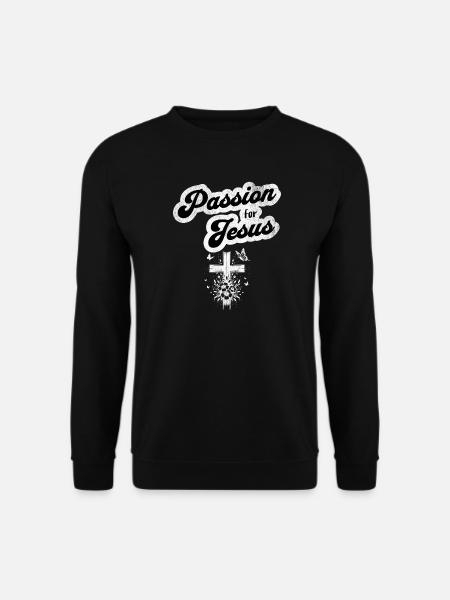Passion for Jesus Christian motif - Unisex Sweatshirt - black