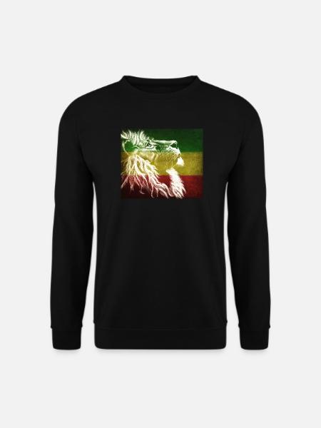 Reggae Lion Flag Art - Unisex Sweatshirt - black
