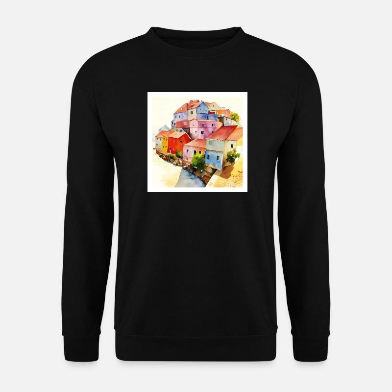Optische Täuschung - Abstrakte Kunst - Unisex Pullover - Schwarz