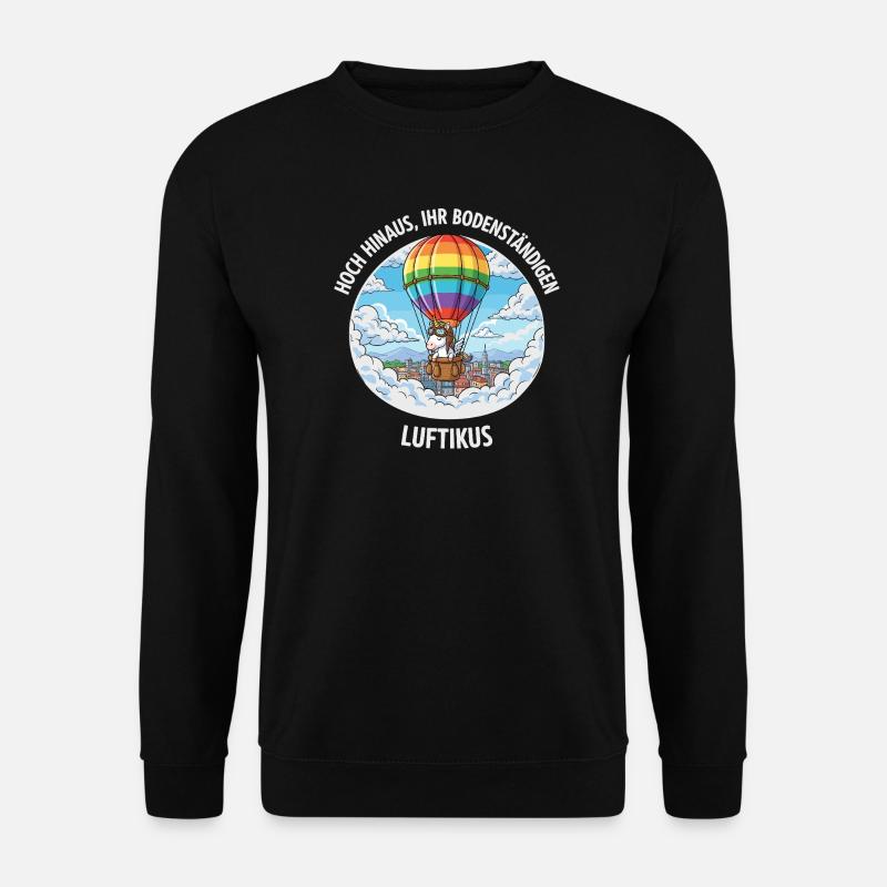 Luftikus-Einhorn - Unisex Pullover - Schwarz