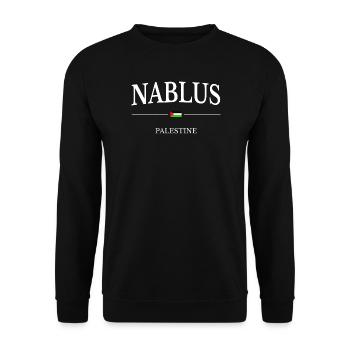 Nablus Palästina - Unisex Pullover - Schwarz - Vorne - Alina (178cm) & Michal (187cm)