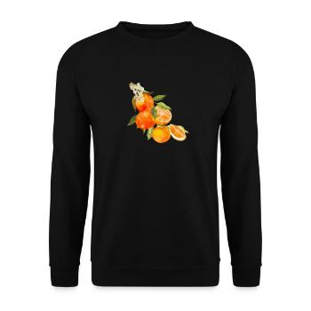 Orangen Summer Orange Trend 2025 Vintage Retro - Unisex Pullover - Schwarz - Vorne - Alina (178cm) & Michal (187cm)