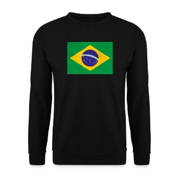 Drapeau du Brésil - Sweat-shirt Unisexe - noir - Devant - Alina (178cm) & Michal (187cm)