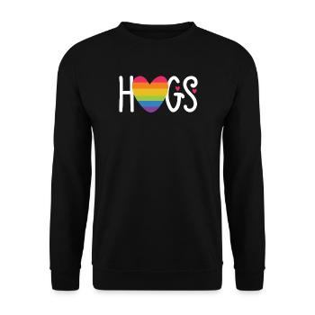 LGBT Pride Month - Hugs - Unisex Sweatshirt - black - Front - Alina (178cm) & Michal (187cm)