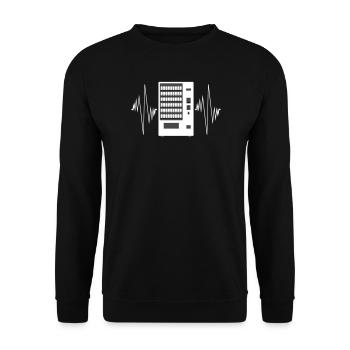 Snackautomat Tastatur Puls - Unisex Pullover - Schwarz - Vorne - Alina (178cm) & Michal (187cm)