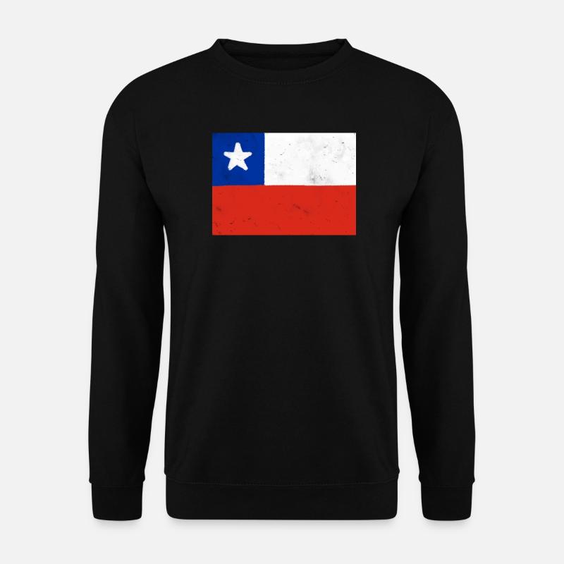 Flagge von Chile - Unisex Pullover - Schwarz