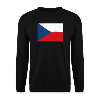 Flag of the Czech Republic – National Pride - Unisex Sweatshirt - black - Front - Alina (178cm) & Michal (187cm)