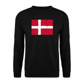 Flag of Denmark – national colours of Denmark - Unisex Sweatshirt - black - Front - Alina (178cm) & Michal (187cm)