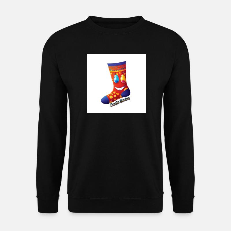 Chaussette Oole | Un design joyeux avec le sourire - Sweat-shirt Unisexe - noir