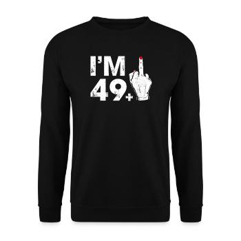 Rebellious Hand with Age Gap Reminder - Unisex Sweatshirt - black - Front - Alina (178cm) & Michal (187cm)