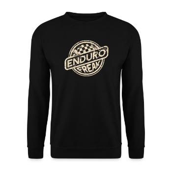 Enduro Freak | Retro Design - Unisex Sweatshirt - black - Front - Alina (178cm) & Michal (187cm)
