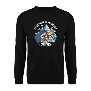 Pilote Licorne - Sweat-shirt Unisexe - noir - Devant - Alina (178cm) & Michal (187cm)