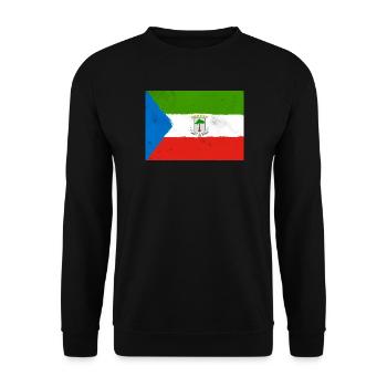Flagge von Äquatorialguinea – Tropische Identität - Unisex Pullover - Schwarz - Vorne - Alina (178cm) & Michal (187cm)