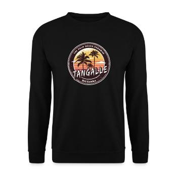 Tangalle Beach Sri Lanka Palmiers Design - Sweat-shirt Unisexe - noir - Devant - Alina (178cm) & Michal (187cm)
