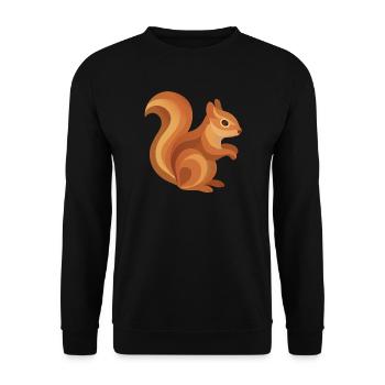 Squirrel – Playful forest animal in warm tones - Unisex Sweatshirt - black - Front - Alina (178cm) & Michal (187cm)
