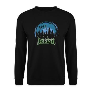 Sauvons la forêt – Conception durable de la nature - Sweat-shirt Unisexe - noir - Devant - Alina (178cm) & Michal (187cm)