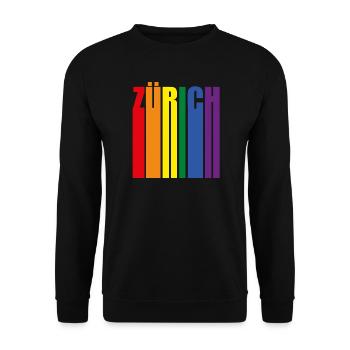 Zurich Rainbow Pride LGBT - Unisex Sweatshirt - black - Front - Alina (178cm) & Michal (187cm)