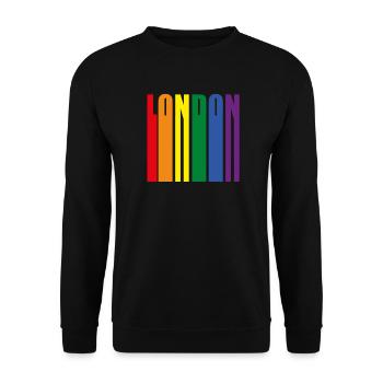 London Rainbow Pride LQBT - Unisex Sweatshirt - black - Front - Alina (178cm) & Michal (187cm)