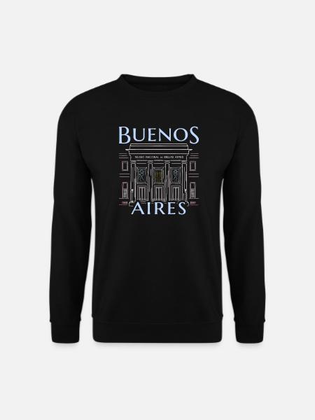 Buenos Aires, Argentinien, Zeichnung Kunstmuseum - Unisex Pullover - Schwarz