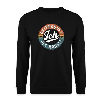 Ostalgie GDR East German East German Gift Idea - Unisex Sweatshirt - black - Front - Alina (178cm) & Michal (187cm)