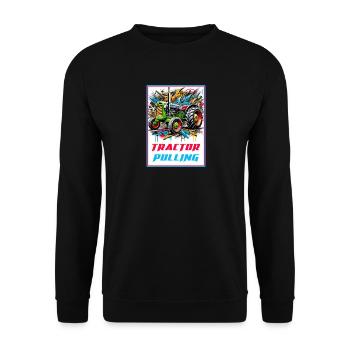 Puissance de traction du tracteur - Sweat-shirt Unisexe - noir - Devant - Alina (178cm) & Michal (187cm)