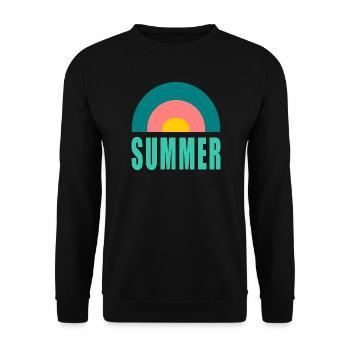 GELIEBTE. HERZ. MEISTER. VIELEN DANK. DANKE HERRIN. - Unisex Pullover - Schwarz - Vorne - Alina (178cm) & Michal (187cm)