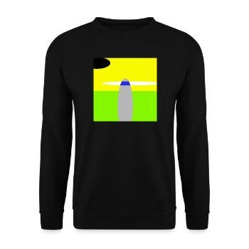Paysage spatial - Sweat-shirt Unisexe - noir - Devant - Alina (178cm) & Michal (187cm)
