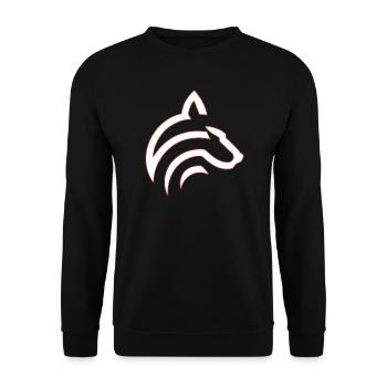 Wolf - Unisex Pullover - Schwarz - Vorne - Alina (178cm) & Michal (187cm)