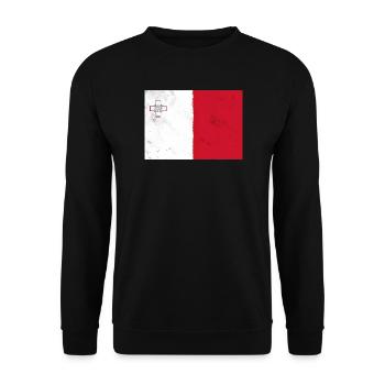 Drapeau de Malte - Sweat-shirt Unisexe - noir - Devant - Alina (178cm) & Michal (187cm)