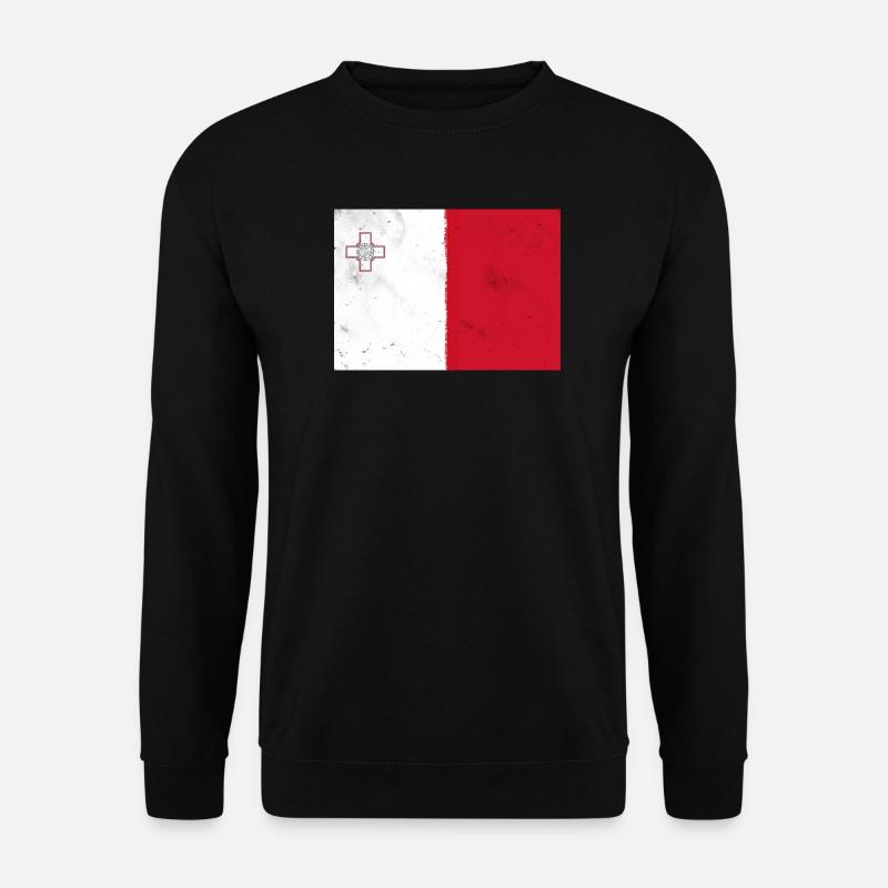 Flagge von Malta - Unisex Pullover - Schwarz