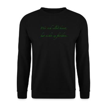 wer sich selbst kennt, hat nichts zu fürchten - Unisex Pullover - Schwarz - Vorne - Alina (178cm) & Michal (187cm)