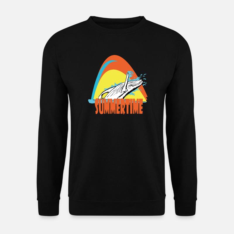 Buckelwal - Unisex Pullover - Schwarz