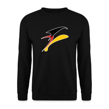 DL9 - Unisex Pullover - Schwarz - Vorne - Alina (178cm) & Michal (187cm)