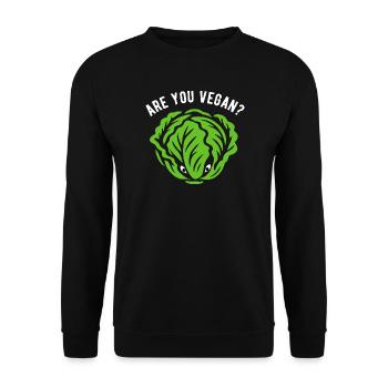 Salat - Are you vegan? - Vegane Ernährung - Unisex Pullover - Schwarz - Vorne - Alina (178cm) & Michal (187cm)