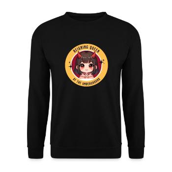 Cute Anime Little Devil Kawaii Queen Anime Style - Unisex Sweatshirt - black - Front - Alina (178cm) & Michal (187cm)