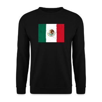 Flag of Mexico - Unisex Sweatshirt - black - Front - Alina (178cm) & Michal (187cm)